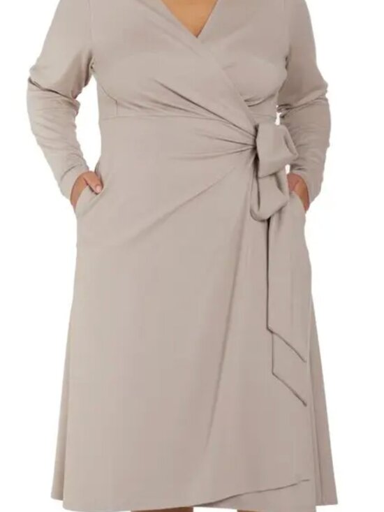 Pari Passu Dresses & Skirts - RED NWOT Plus Sz 4C (US 18) Pari Passu Belinda Ponte Dress Wrap Dress Waist Tie